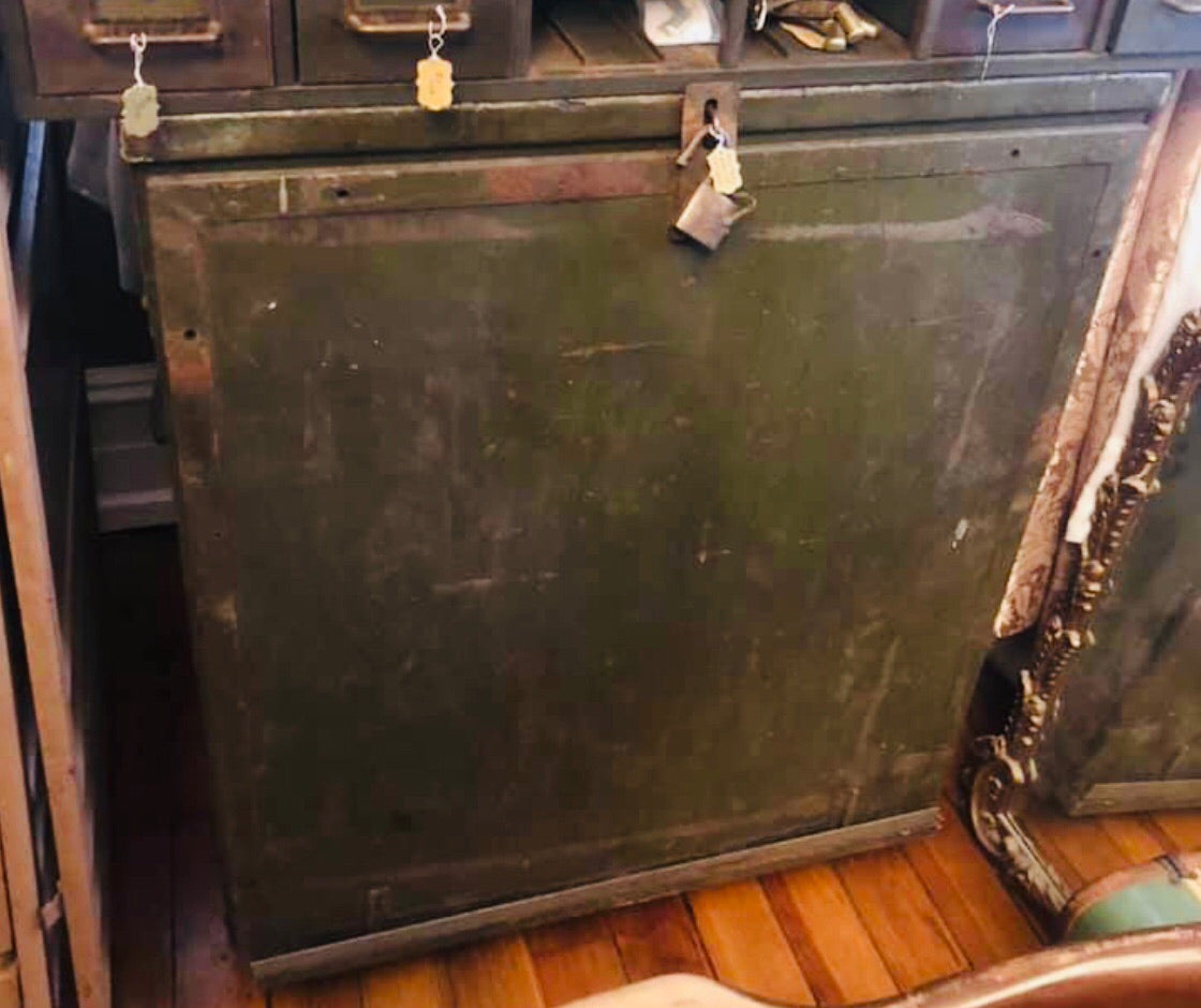 Vintage Jobsite Lockbox with Flat File Drawers